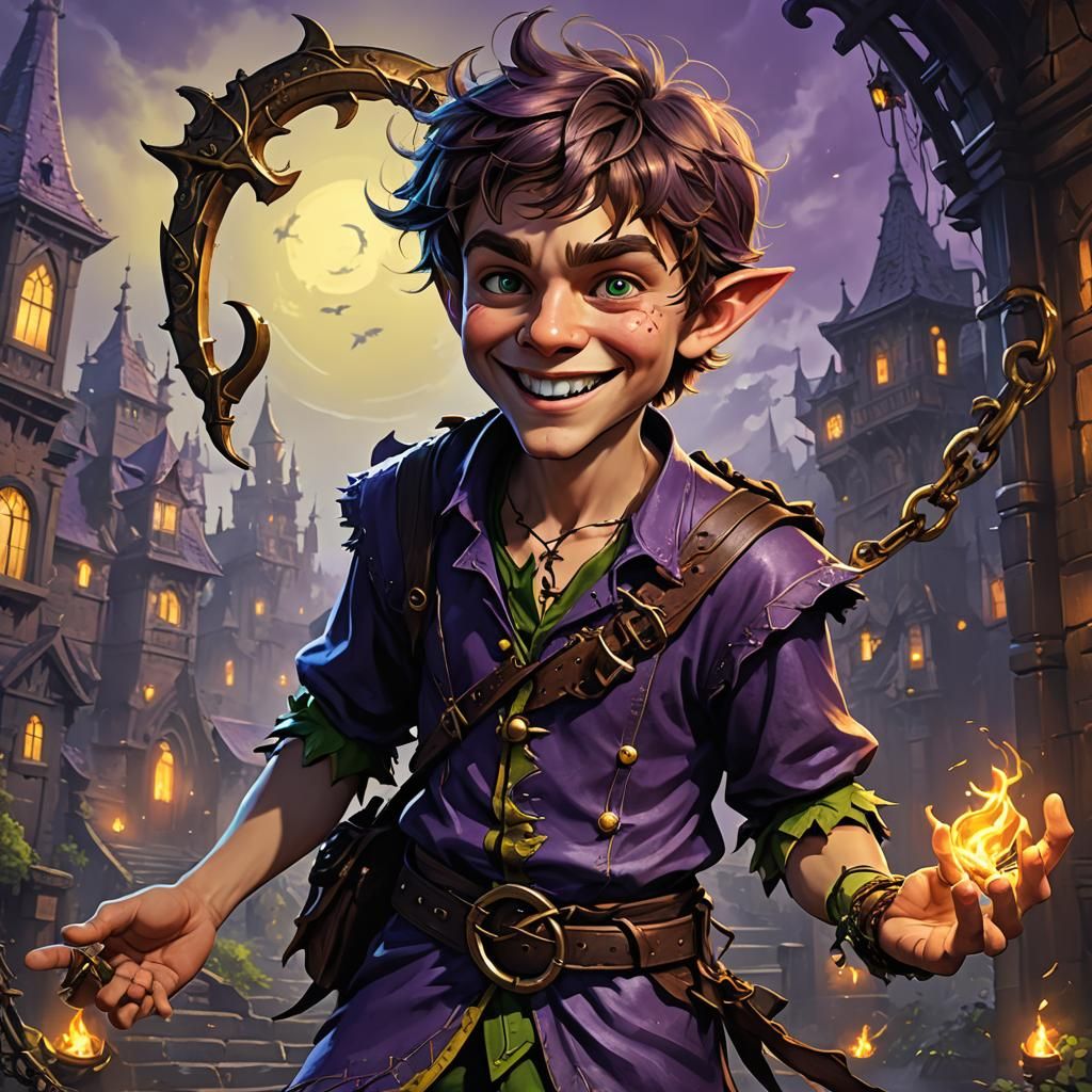 Sinister Peter Pan Dark Fantasy Concept Art