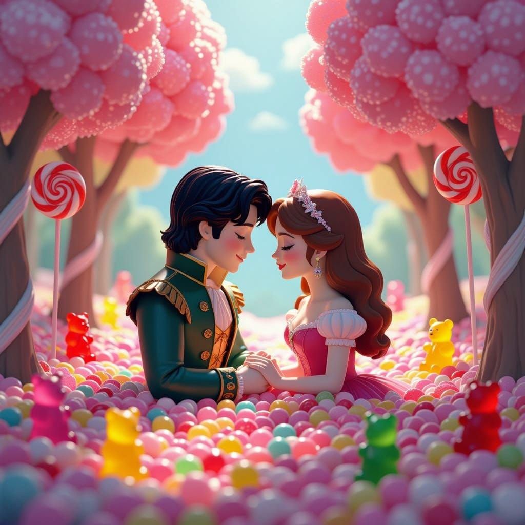 Romeo and Juliet in Vibrant Candyland