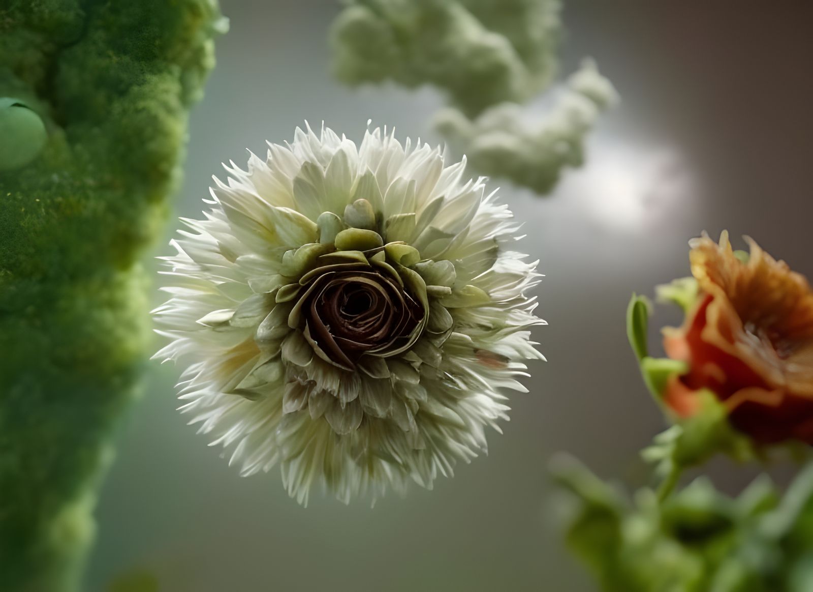 Rose Surrounded by Daisies in Dreamy Soft Light