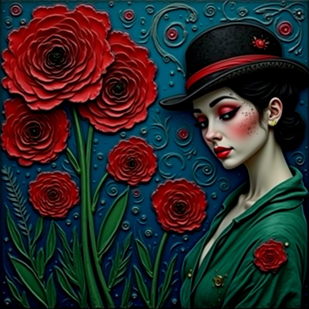 Psychedelic Fantasy Art with Candy Stripes