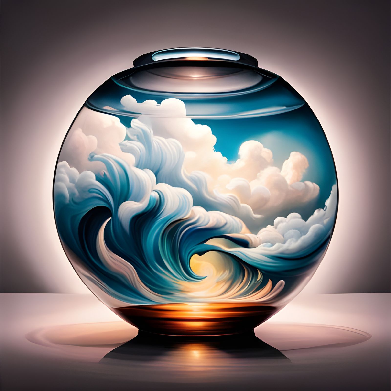 Storm in a Glass Chest: Acrylic Pour Art