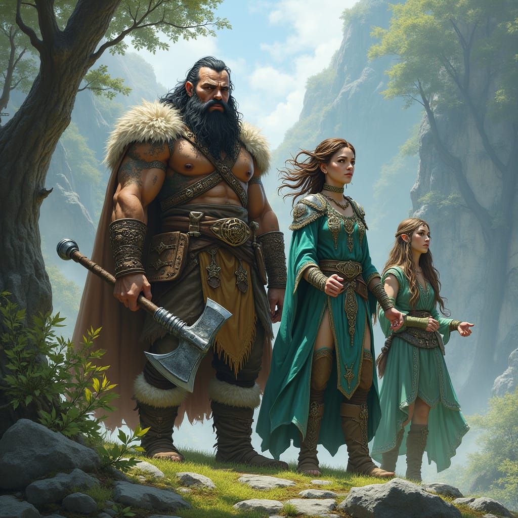 Fantasy Adventurers in Epic Quest