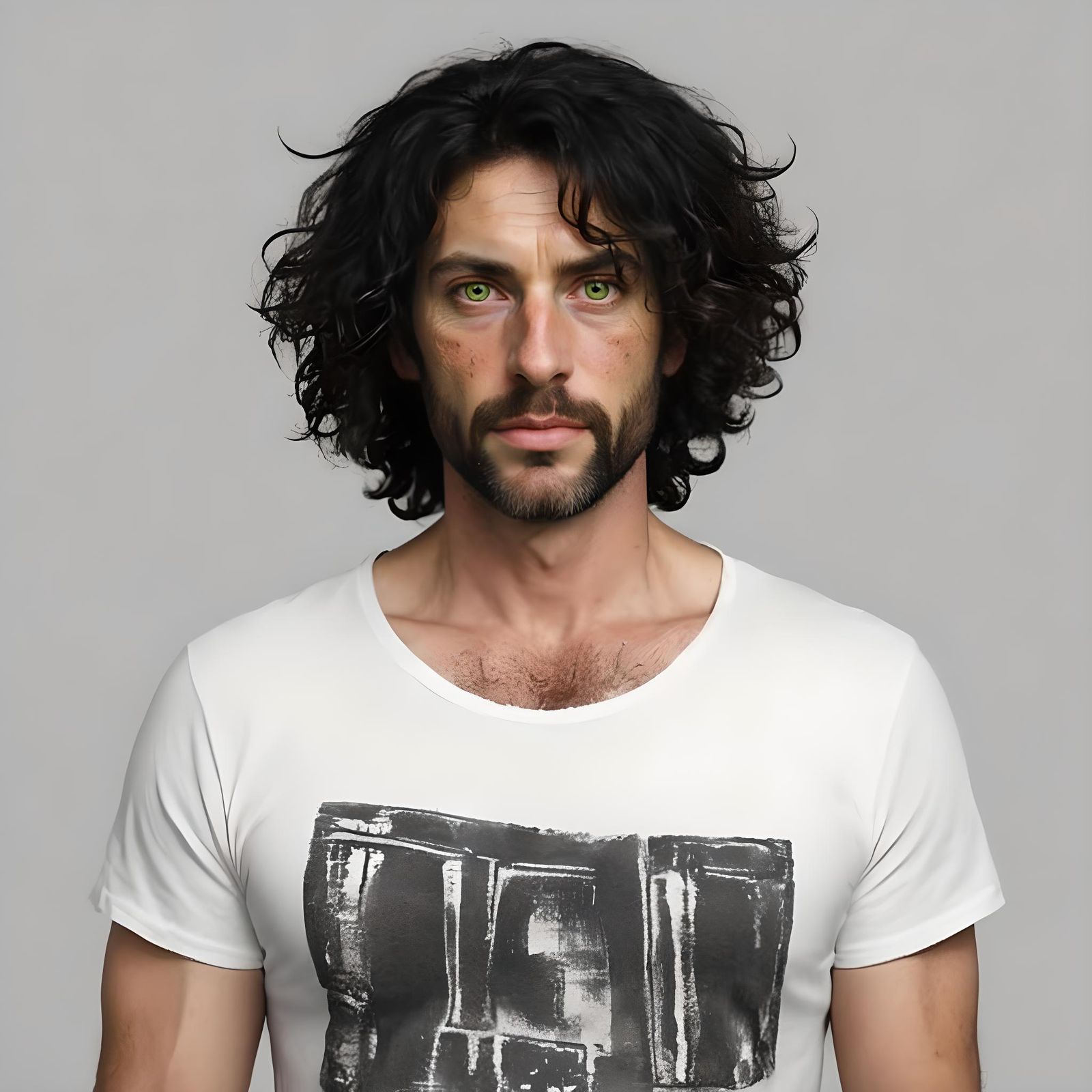 Portrait of a Shy Cajun Man with Chartreuse Eyes