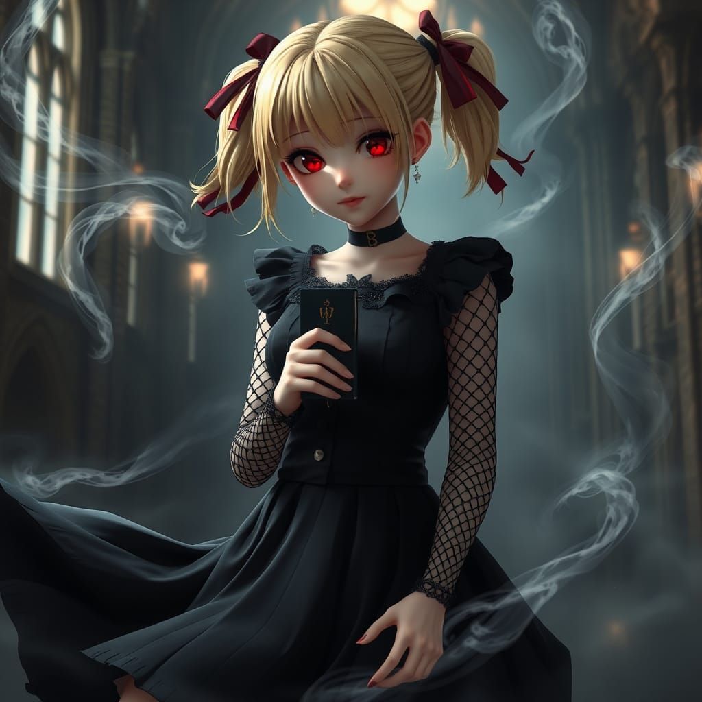 Misa Amane in Gothic Ethereal Style