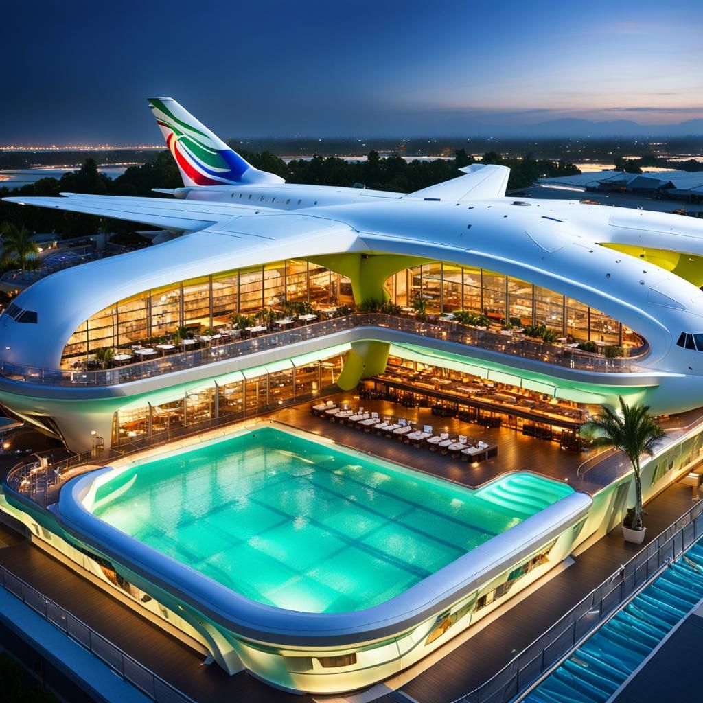 Extravagant Flying Cruise Airplane with Luxury Amenities