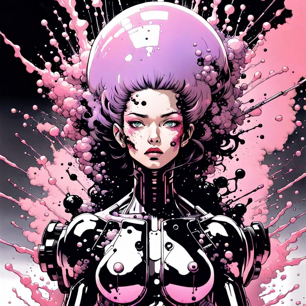 Twin Cyborg Girls in Katsuhiro Otomo Style