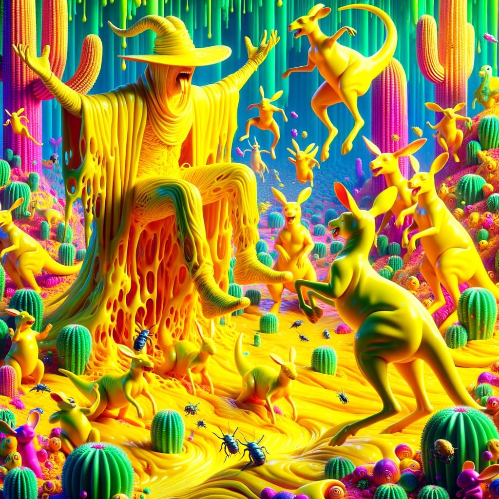 Vibrant Yellow World of Whimsy