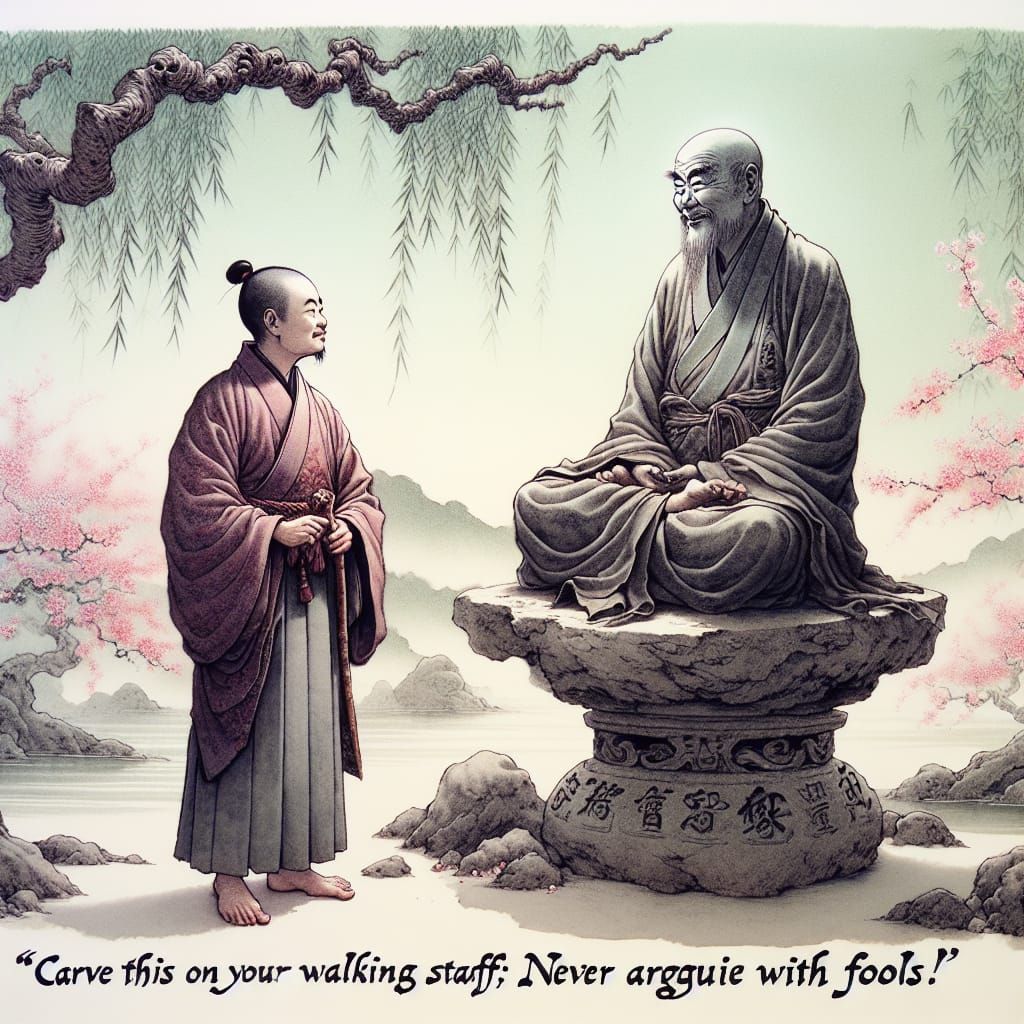 "Never argue with fools!"