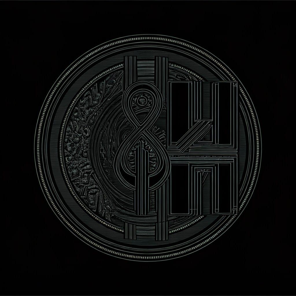 Electronic Artist CH Emblem with Minimal Runic Symbol