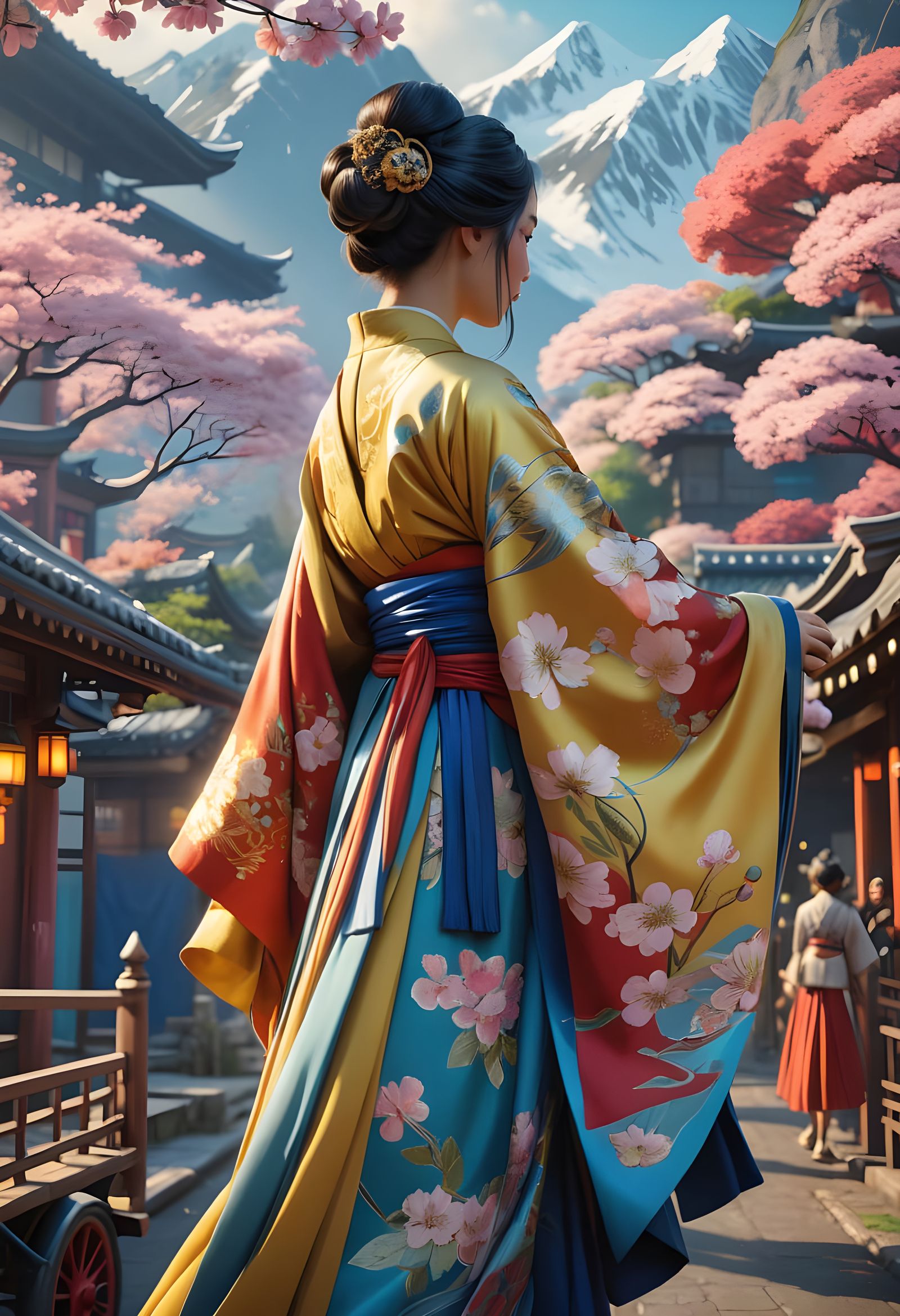 Breathtaking Japanese Woman Rides Rickshaw Through Serene Vi...