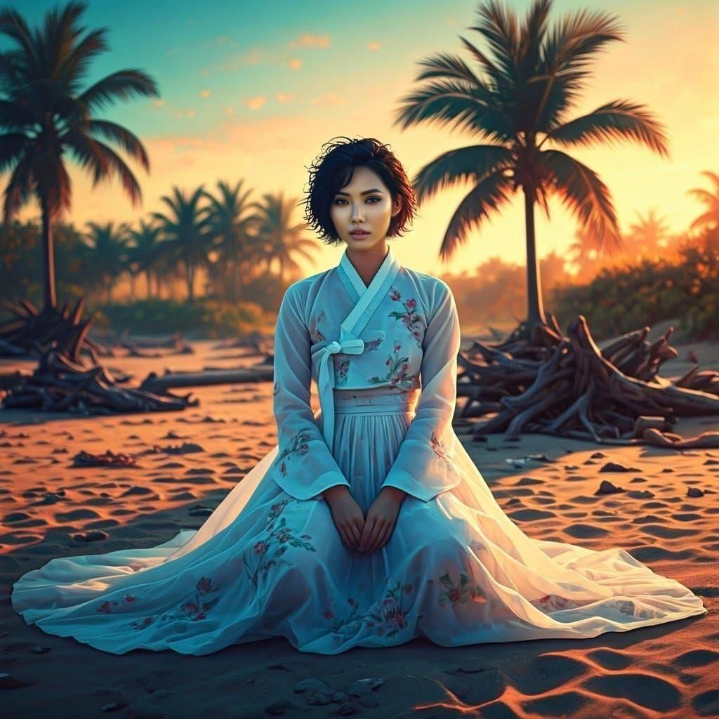 Surreal Beach Goddess in Fantasy Concept Art