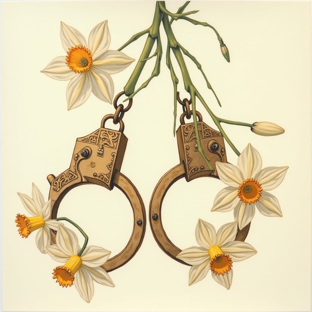 Ethereal Handcuff Florals in Impressionist Style