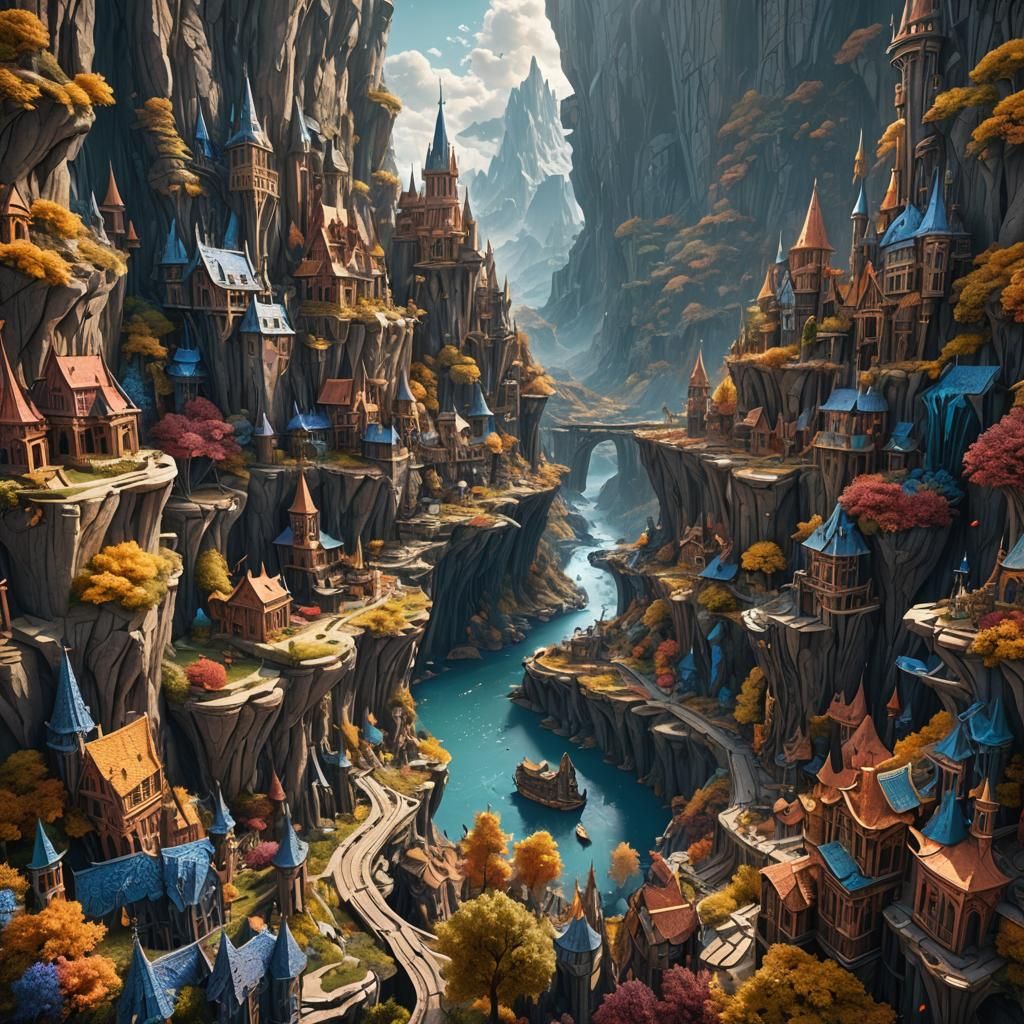 Pencil Landscape: Detailed Matte Painting in 8K