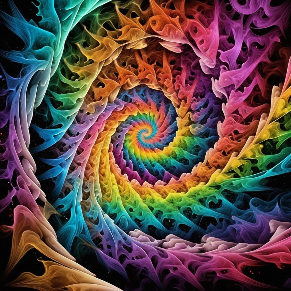 Unmanifested Visual Dreams: cracked psychedelic prism leakin...