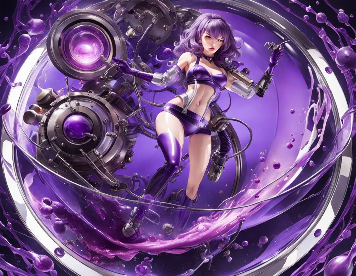 Cyberpunk Mad Scientist with Prosthetic Arm