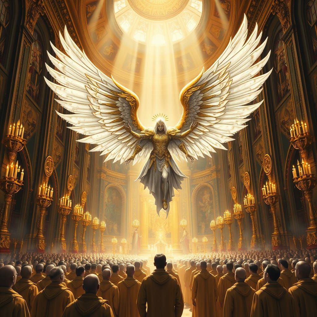 Angel of Light Descends into Heavenly Sanctum