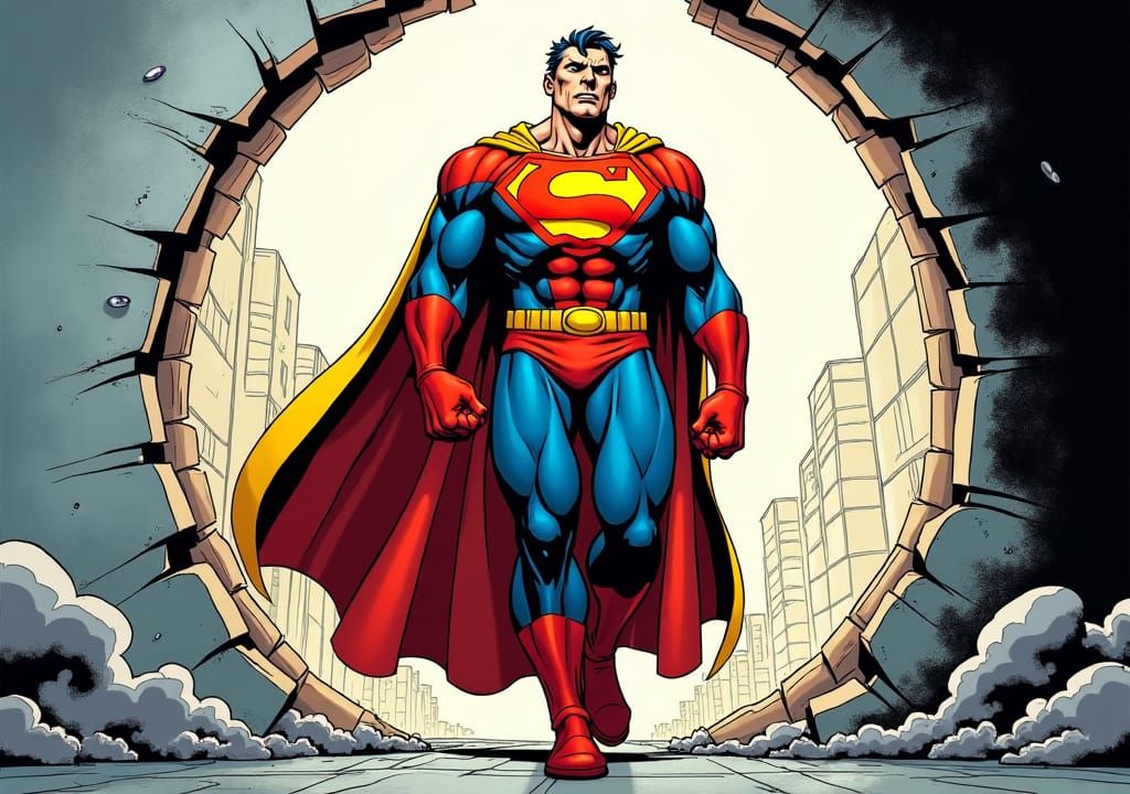 Comic Hero Steps into Reality