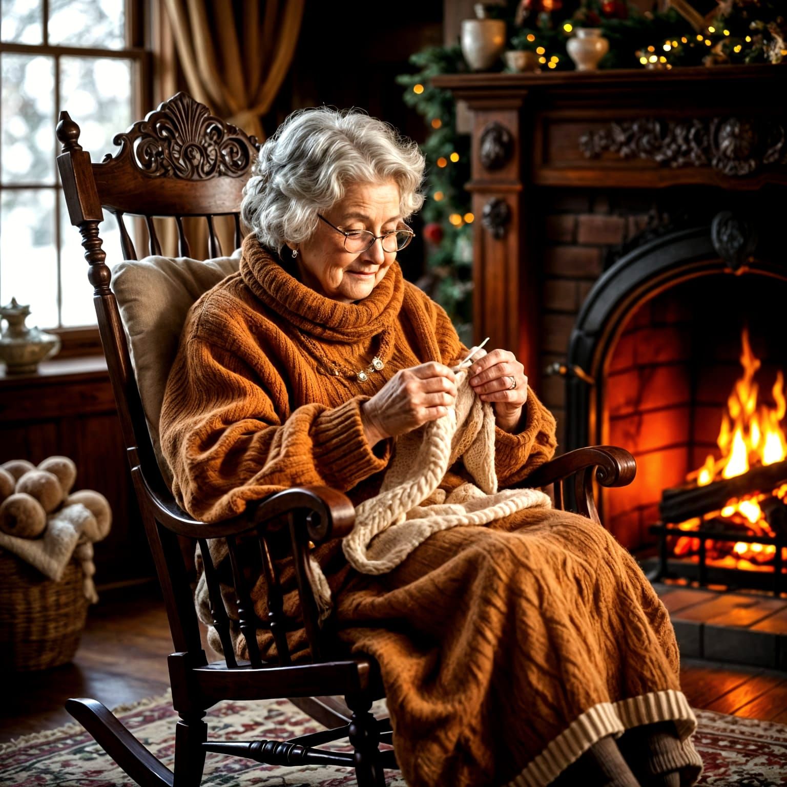 Grandma makes a Sweater