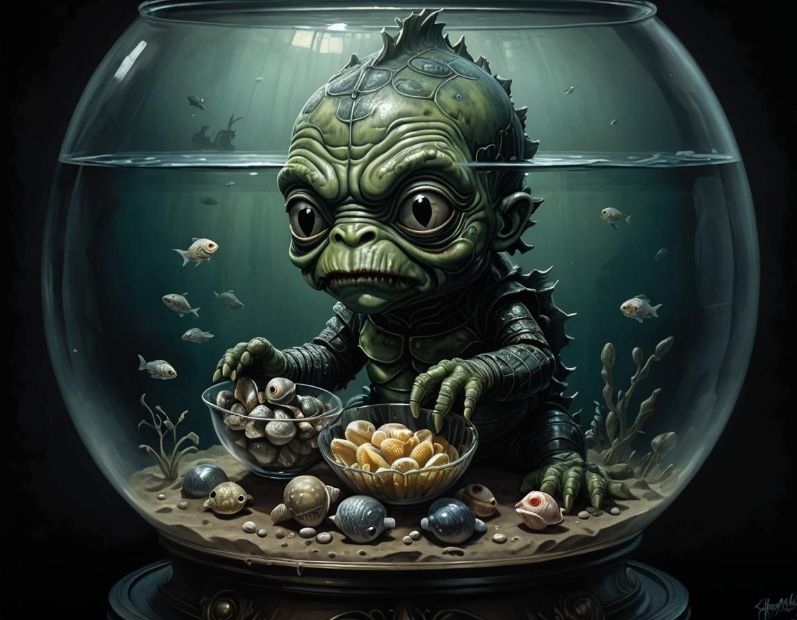 Chibi Creature From the Black Lagoon Portrait