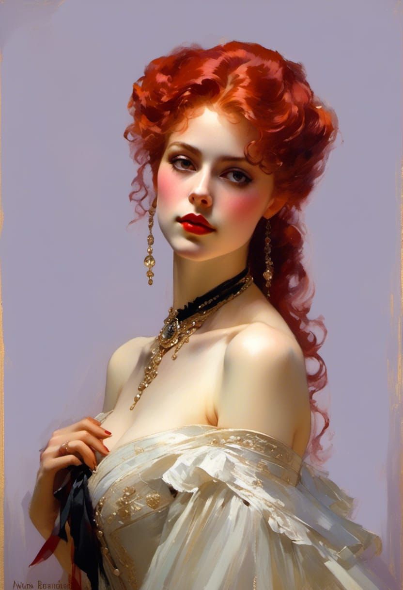 Victorian Vampire Mina Harker in Early 20th Century Style