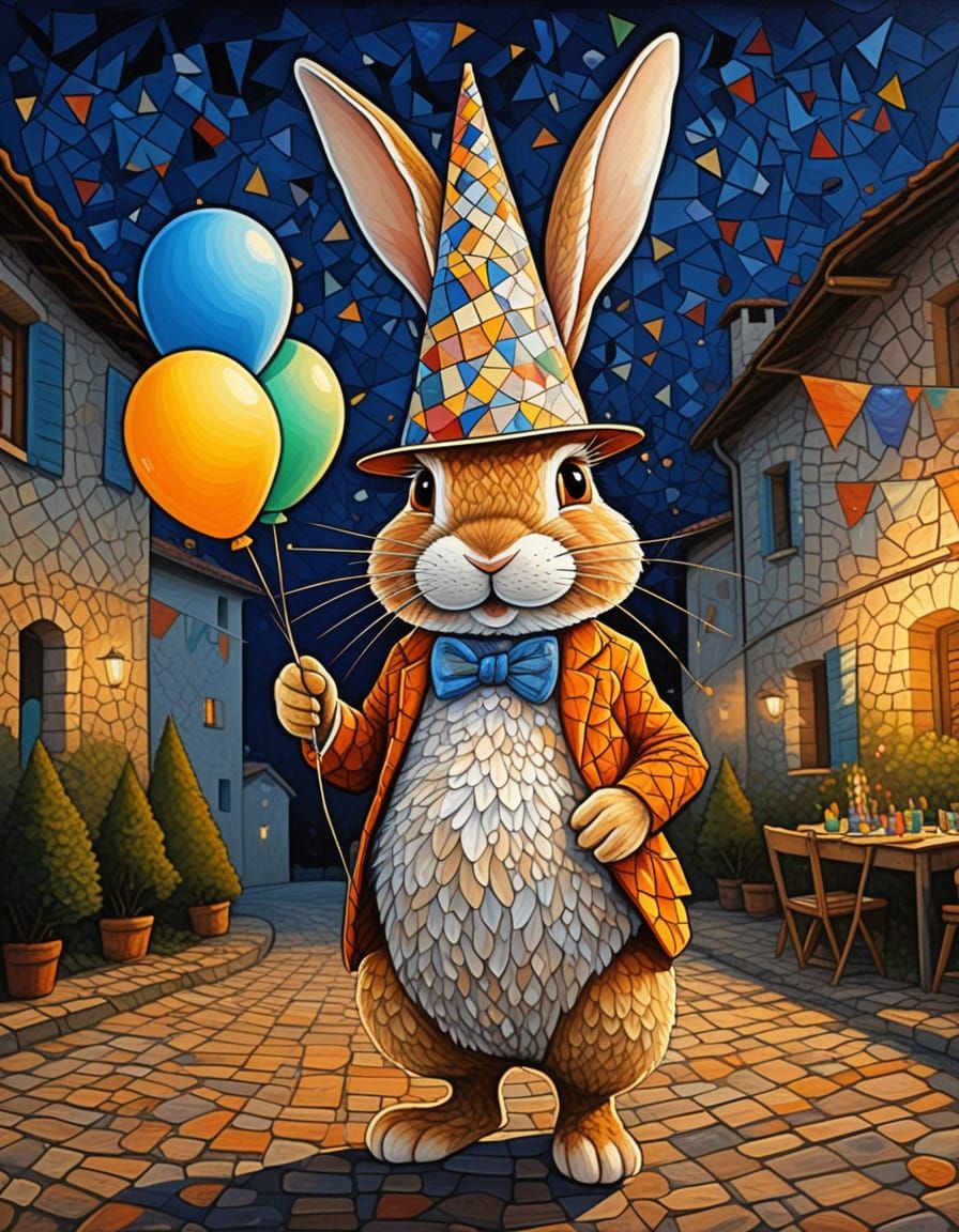 Birthday Bunny in Crazy Slovenian Party Scene