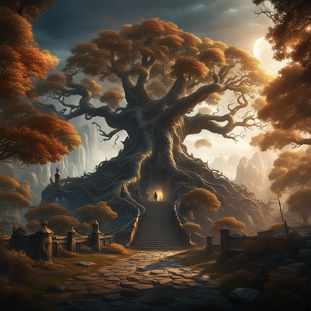 Elden Ring and the Great Erd Tree Art