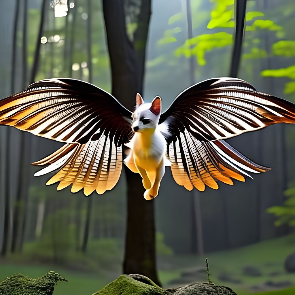 Magical Forest: Kitten with Butterfly Horns