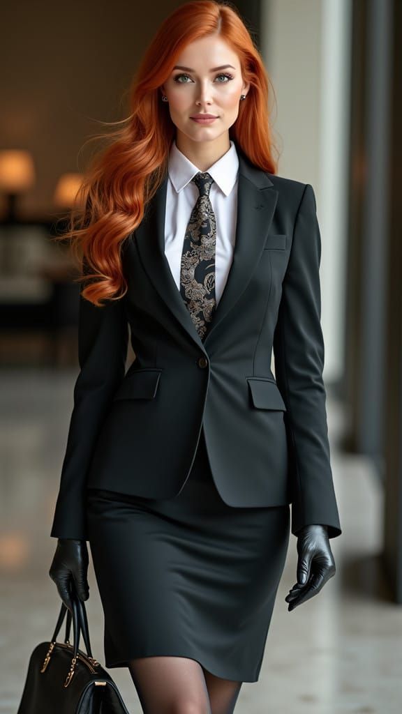 Powerful Businesswoman in Elegant Corporate Attire