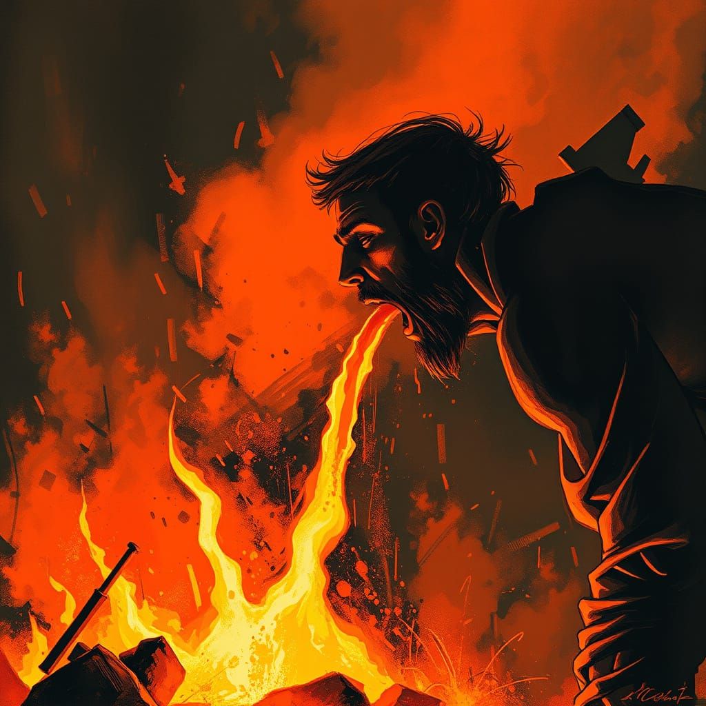 Savage Ignition in Dark Futurism Style