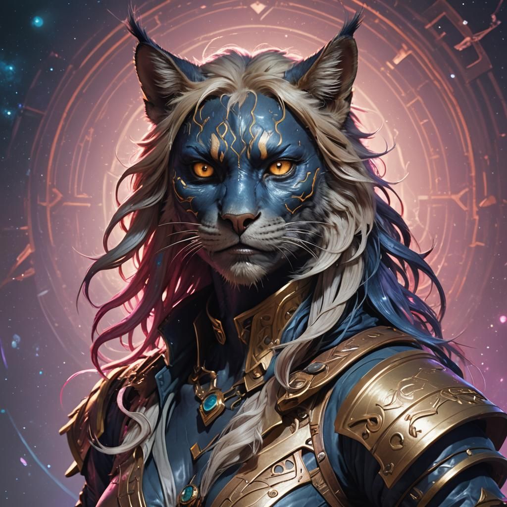 Space Pirate Lynx Bear Hybrid Portrait in Unreal Engine