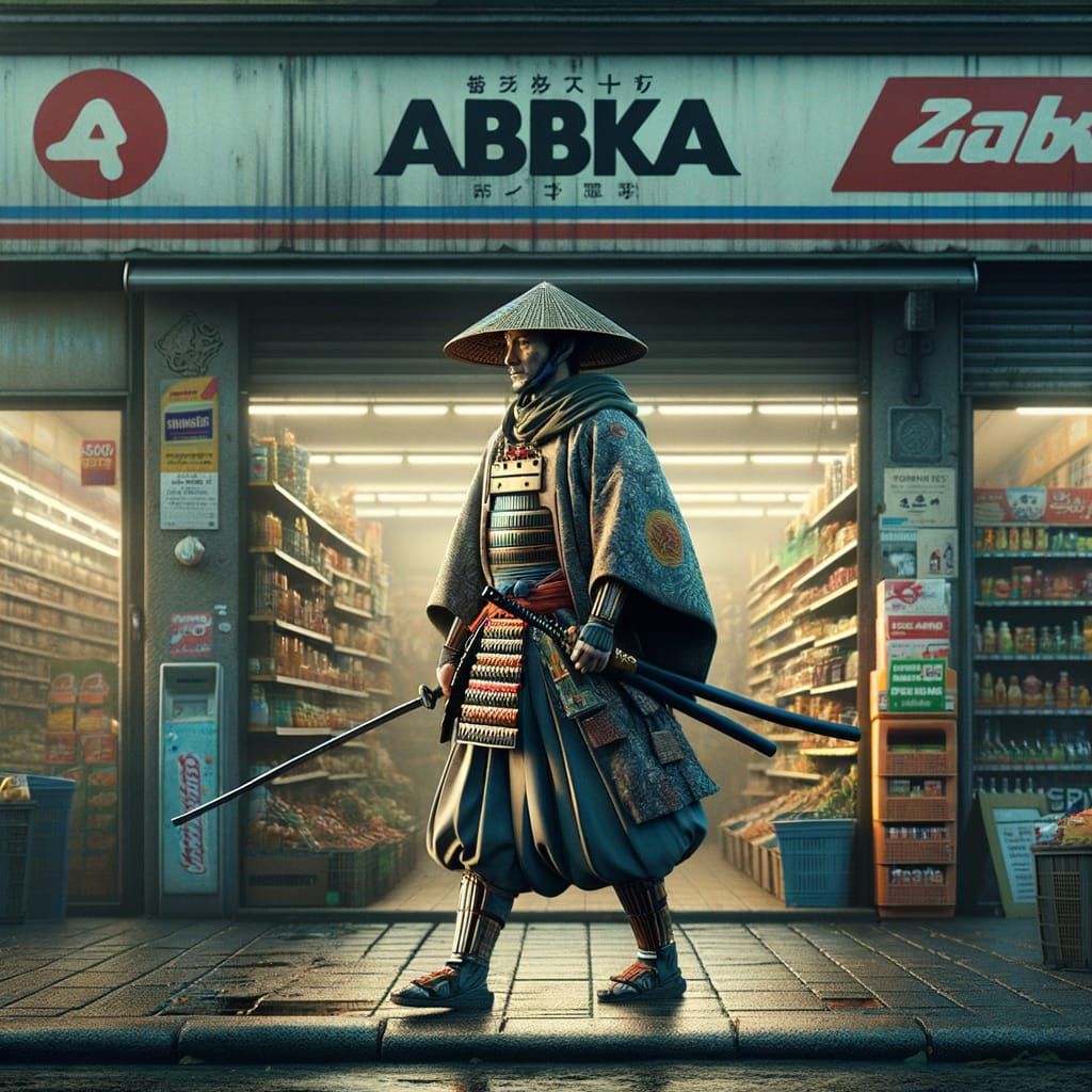 Samurai in Warsaw: Minimalist Fantasy Concept Art