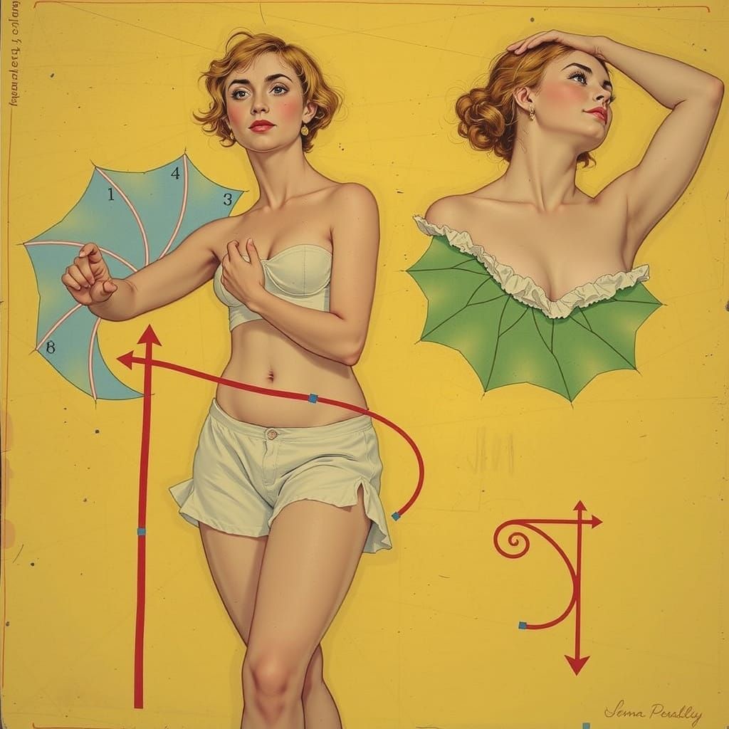 Geometric Curves and Spirals in Abstract Design