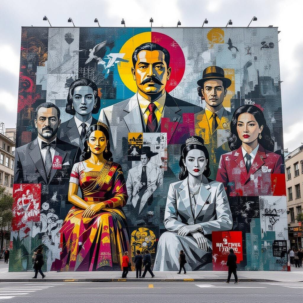 Symbolic Mural in the Style of Diego Rivera
