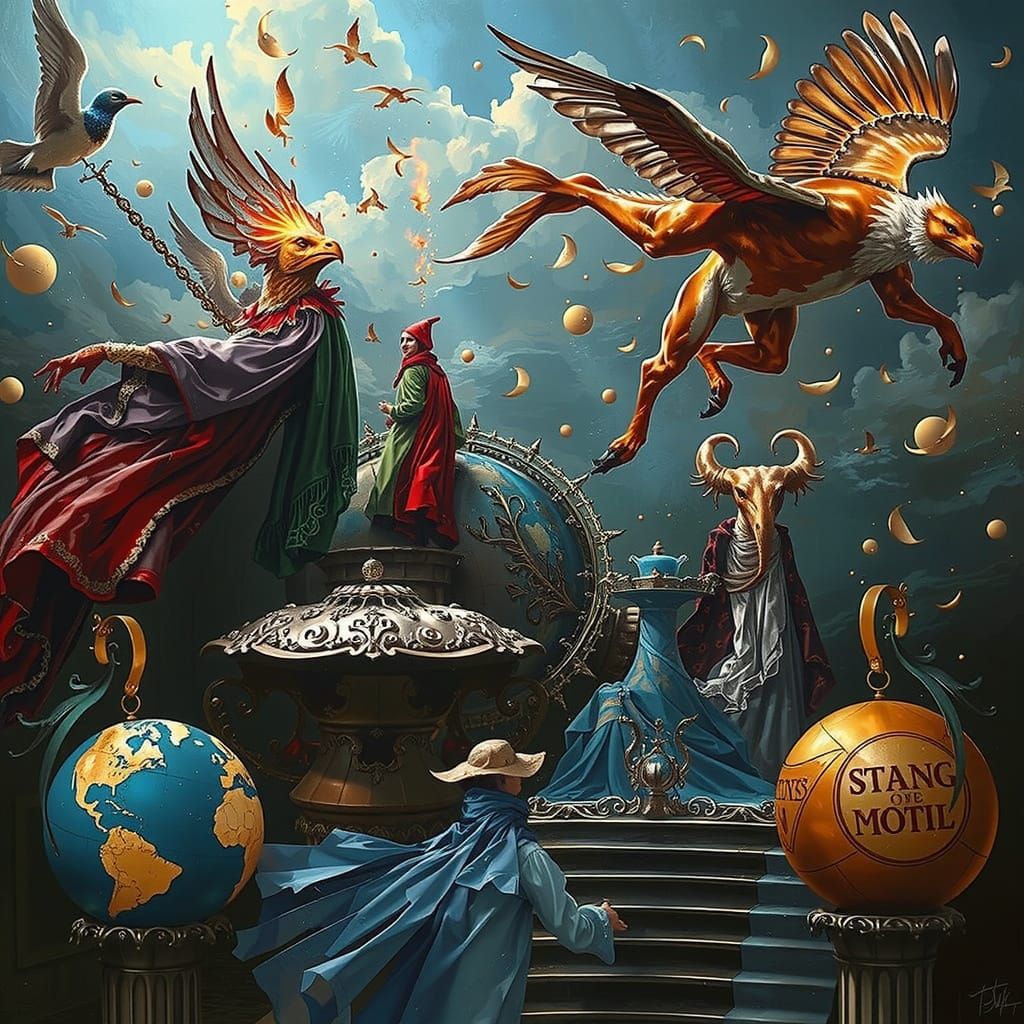 Luxurious Gold and Silver Filigree with Warm Lighting