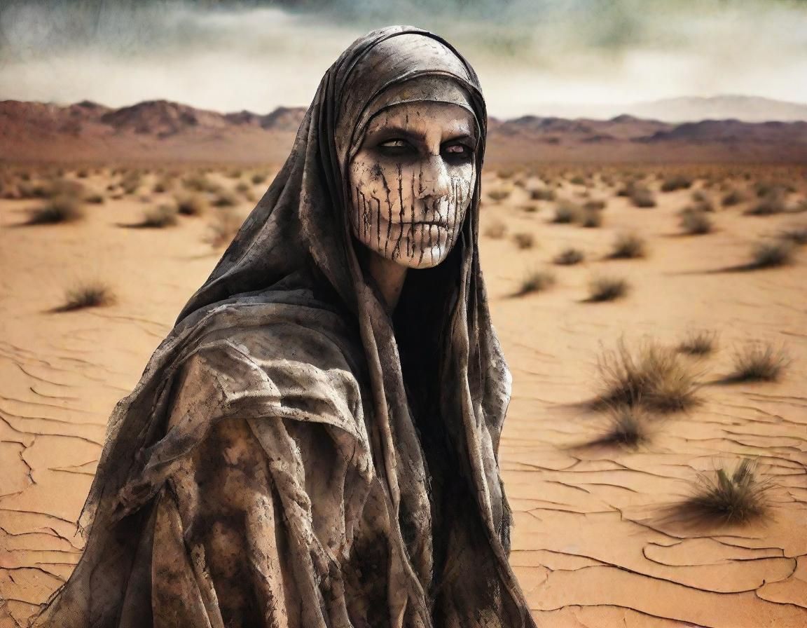 Tormented Wraith in Desert Drought: Grunge Style