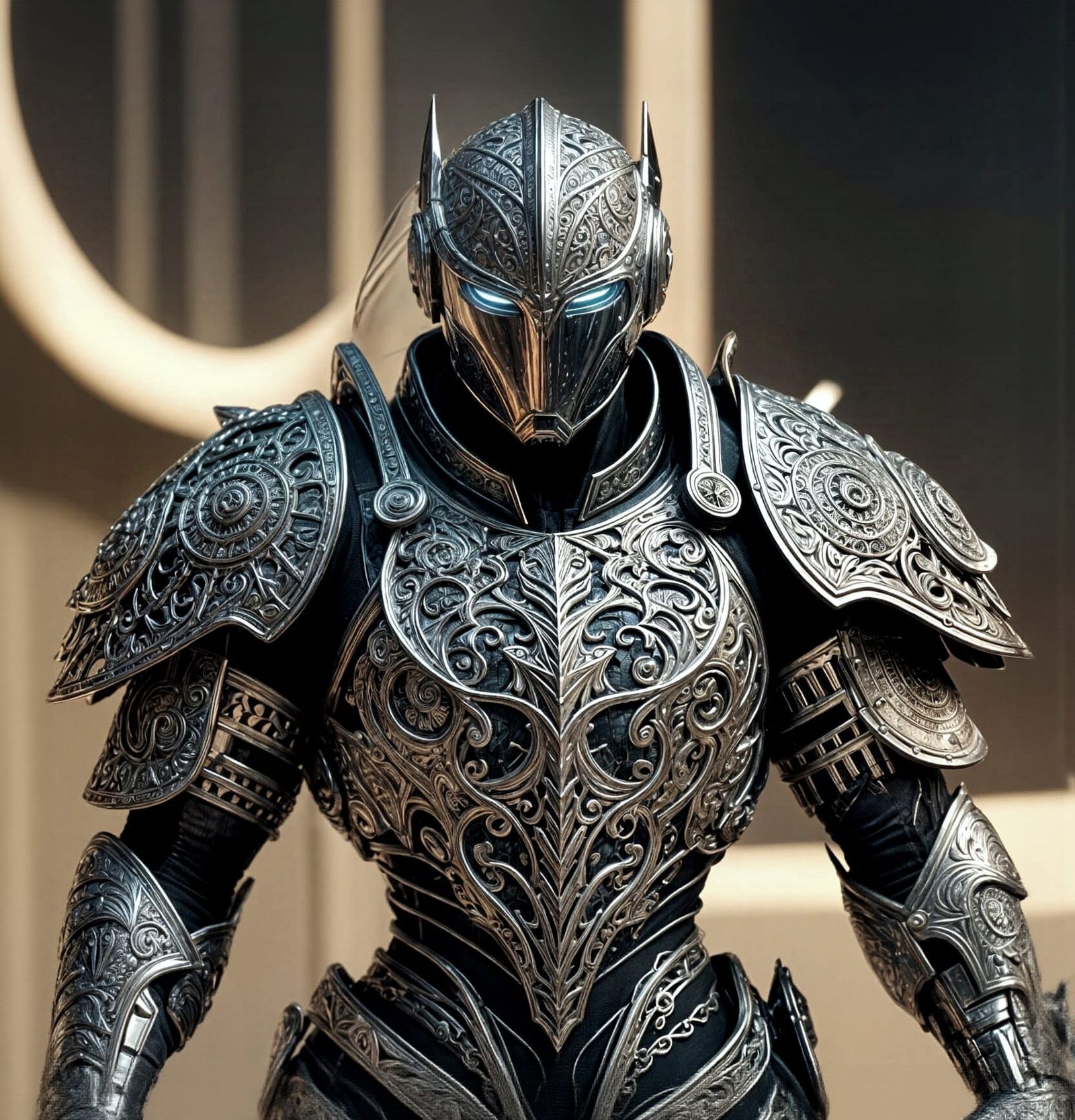 Cyber Techno Body Armor with Intricate Details