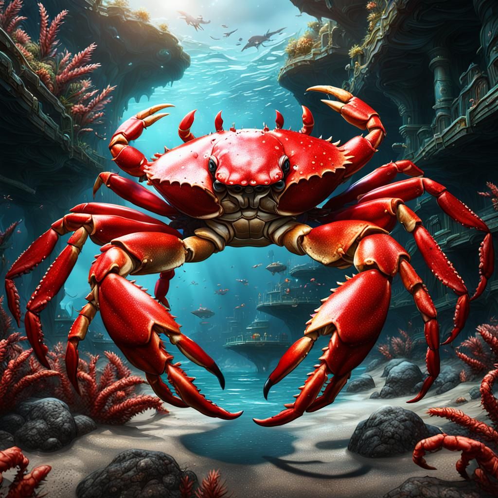 Giant Red Crab Fantasy Concept Art
