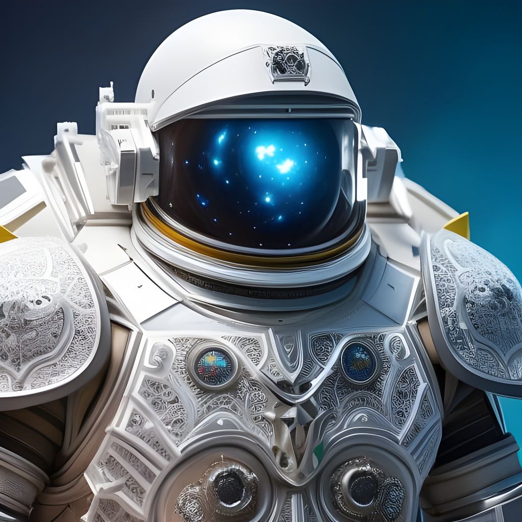 Detailed Spaceman Portrait in Fantasy Art Style