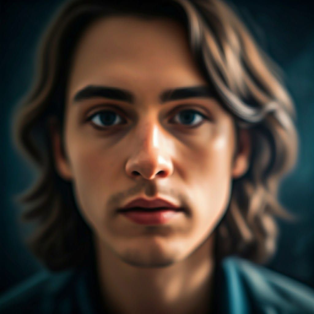 Ethereal Portrait in Soft Focus with Atmospheric Haze