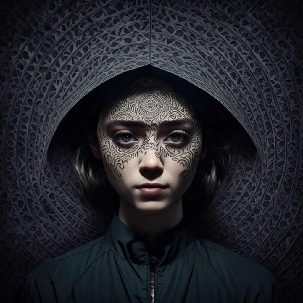 Dark Random Phosphene Patterns in Darkness