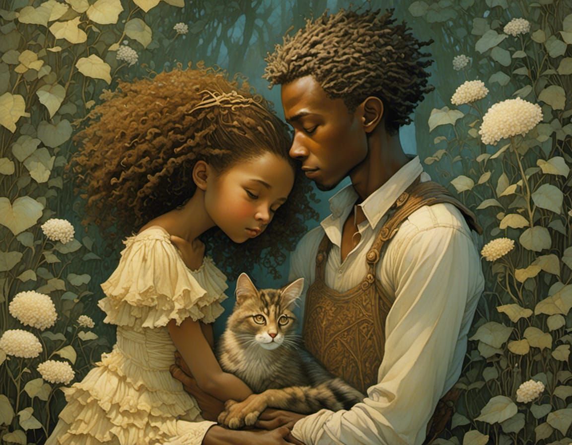 Heartwarming Portrait of Father and Daughter