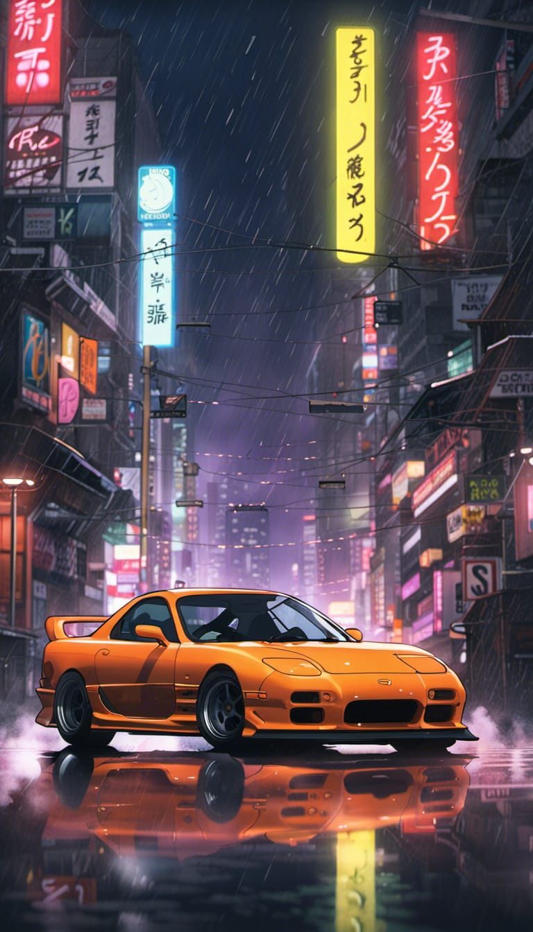 Cartoon Style Mazda Rx7 FD