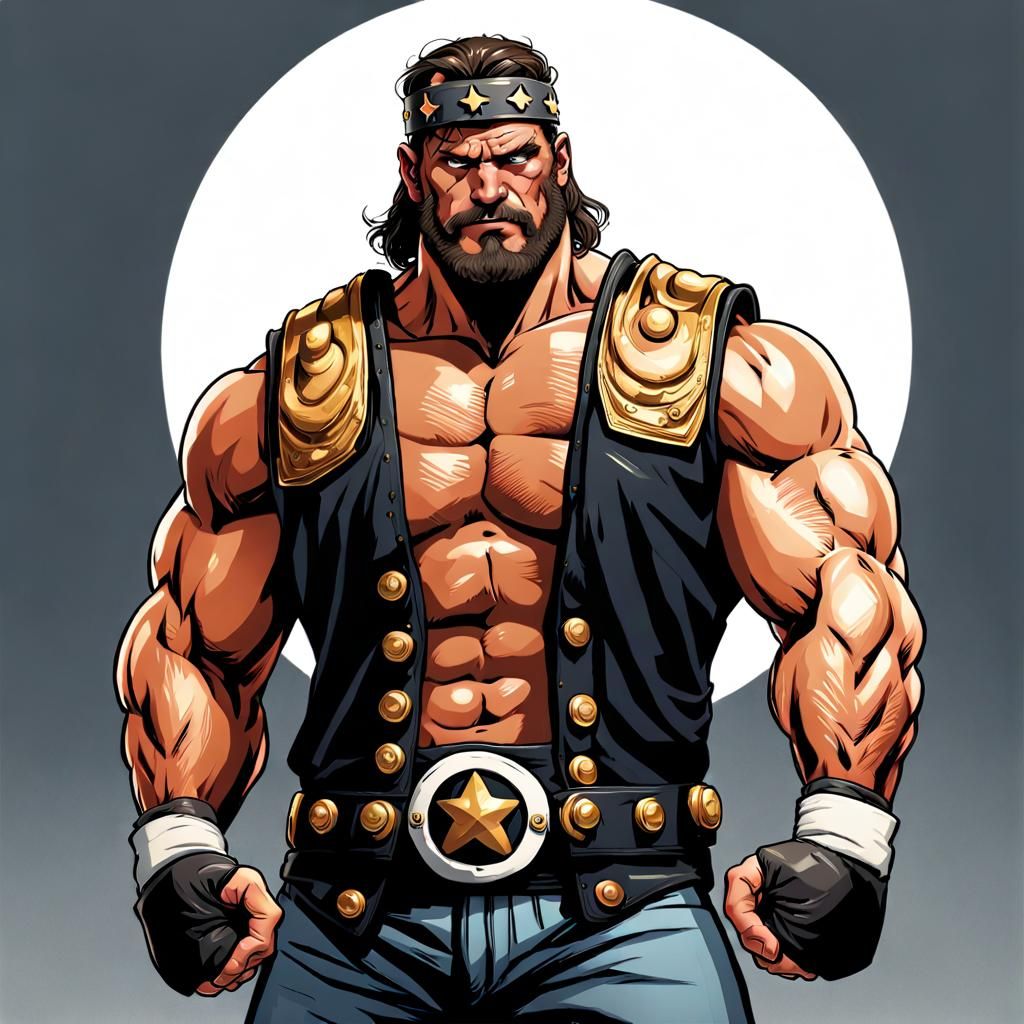Macho Man with Crown: The Bare-Chested Brawler