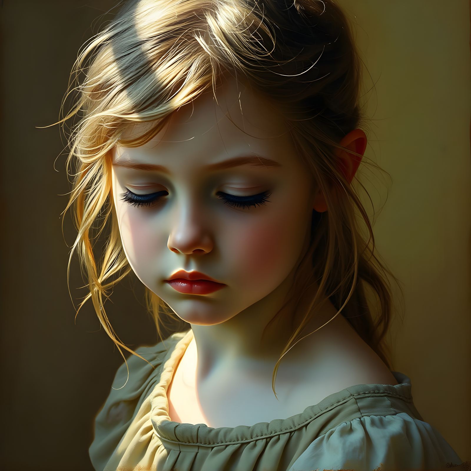 Emotional Teenage Girls in Painful Sorrow