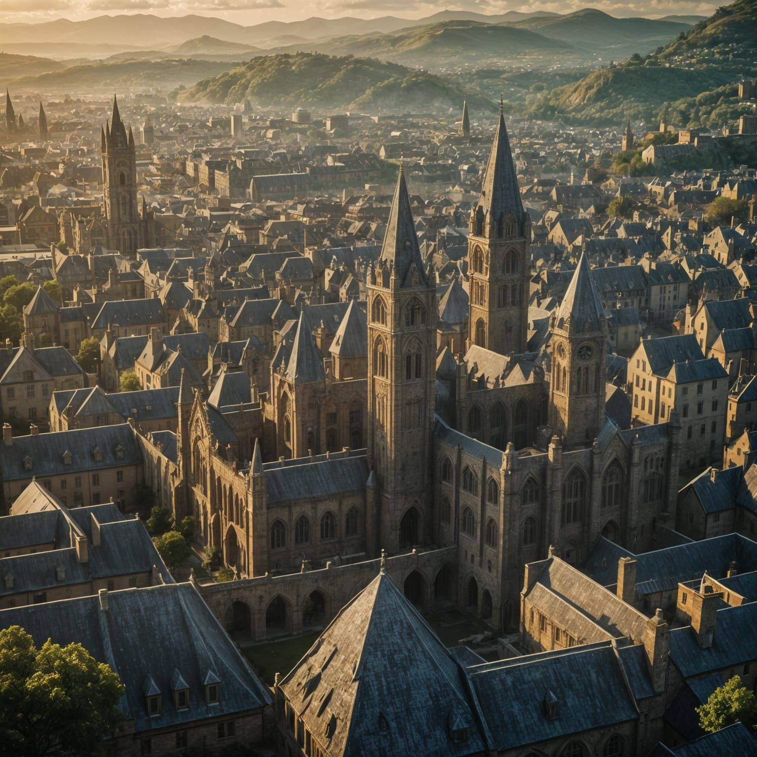 Epic Celtic City in High Fantasy Style