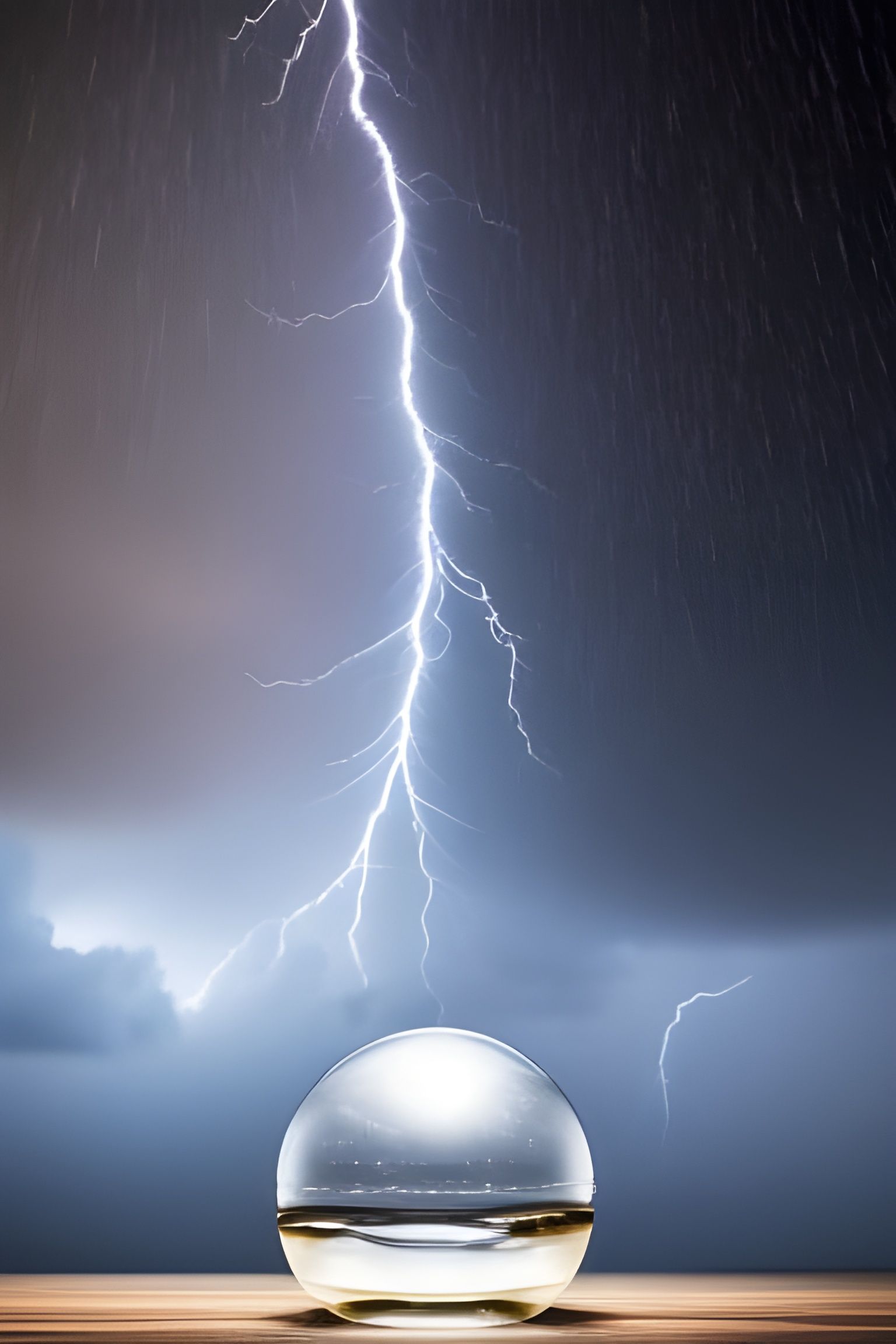 Hyperrealistic Storm in a Globe Still Life