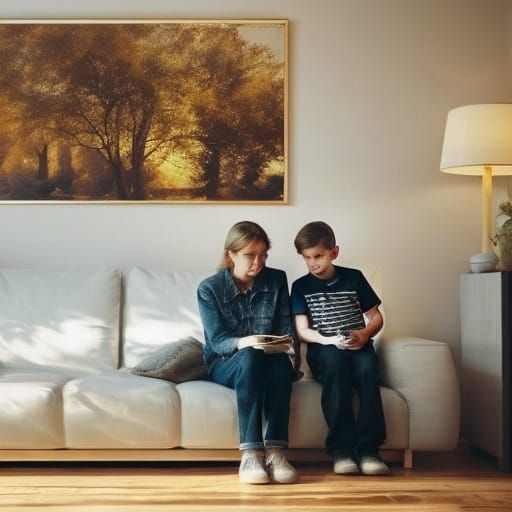 Cozy Lounge: Mother and Brother in Conversation