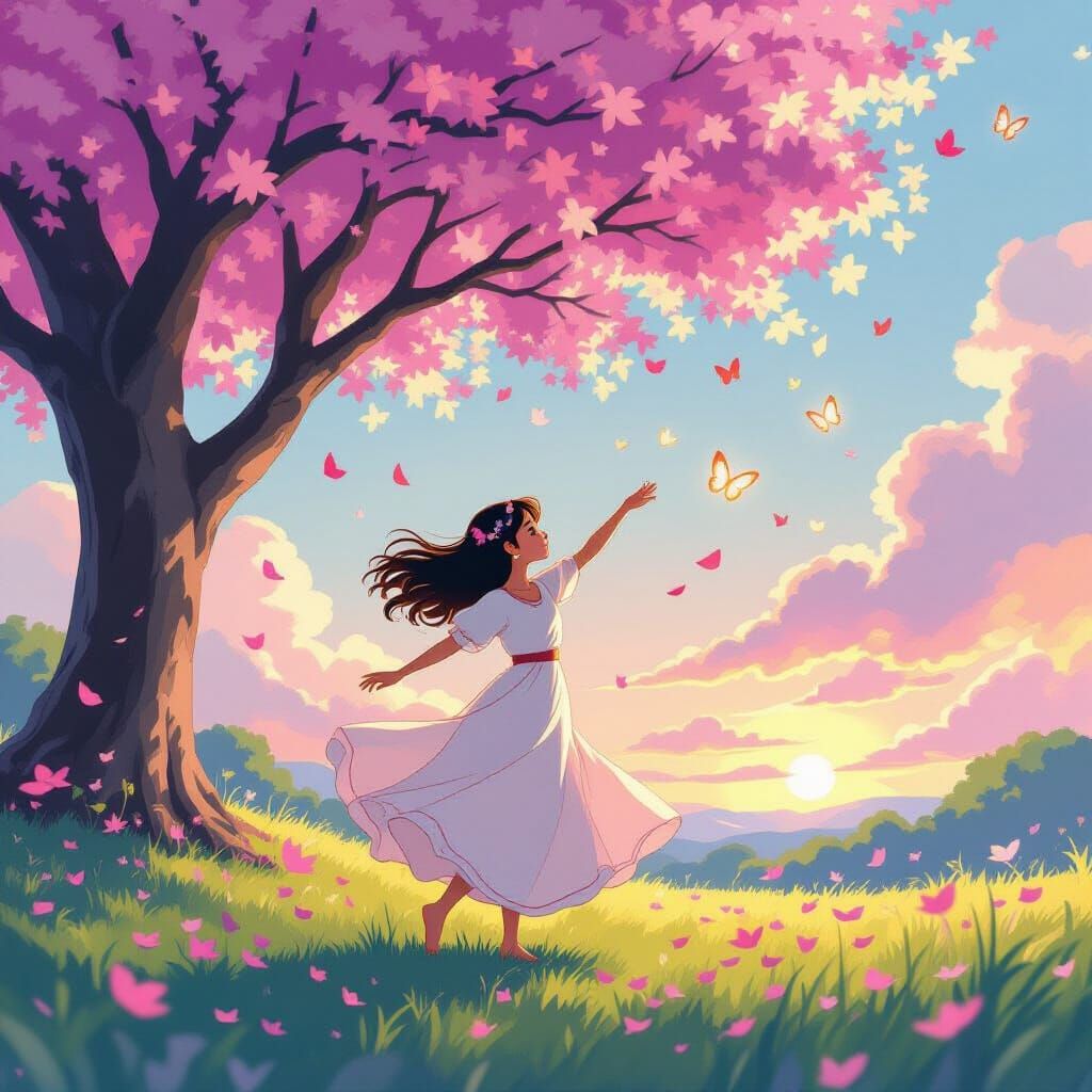 Radha's Whimsical Dance Under the Kadamba Tree