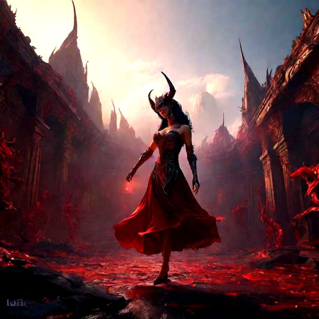 Fantastical Dance with the Devil in Matte Painting