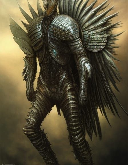 Symbiotic Eagle Armor: Hyperrealistic Surrealism